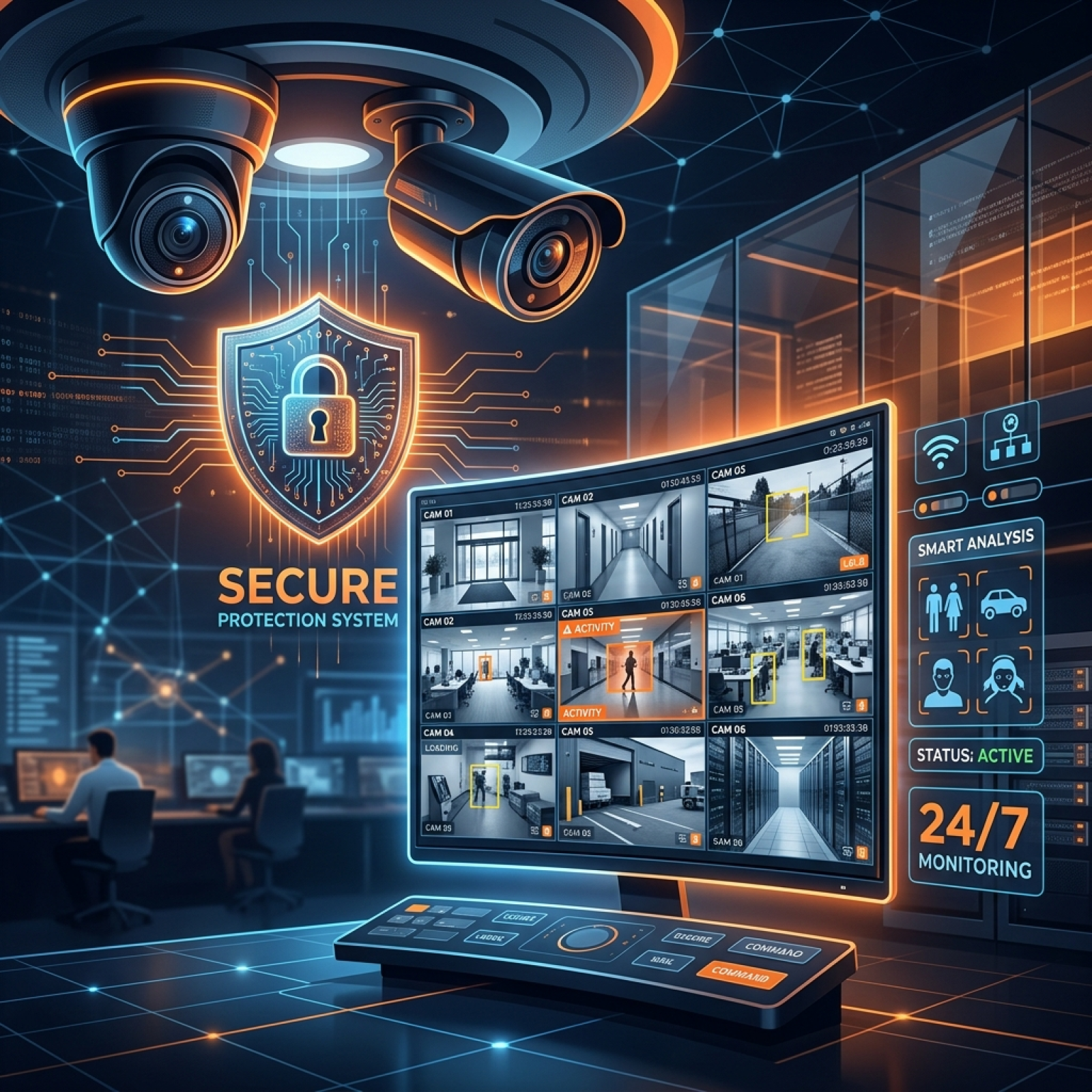 تصميم موقع شركة كاميرات مراقبة Security Systems