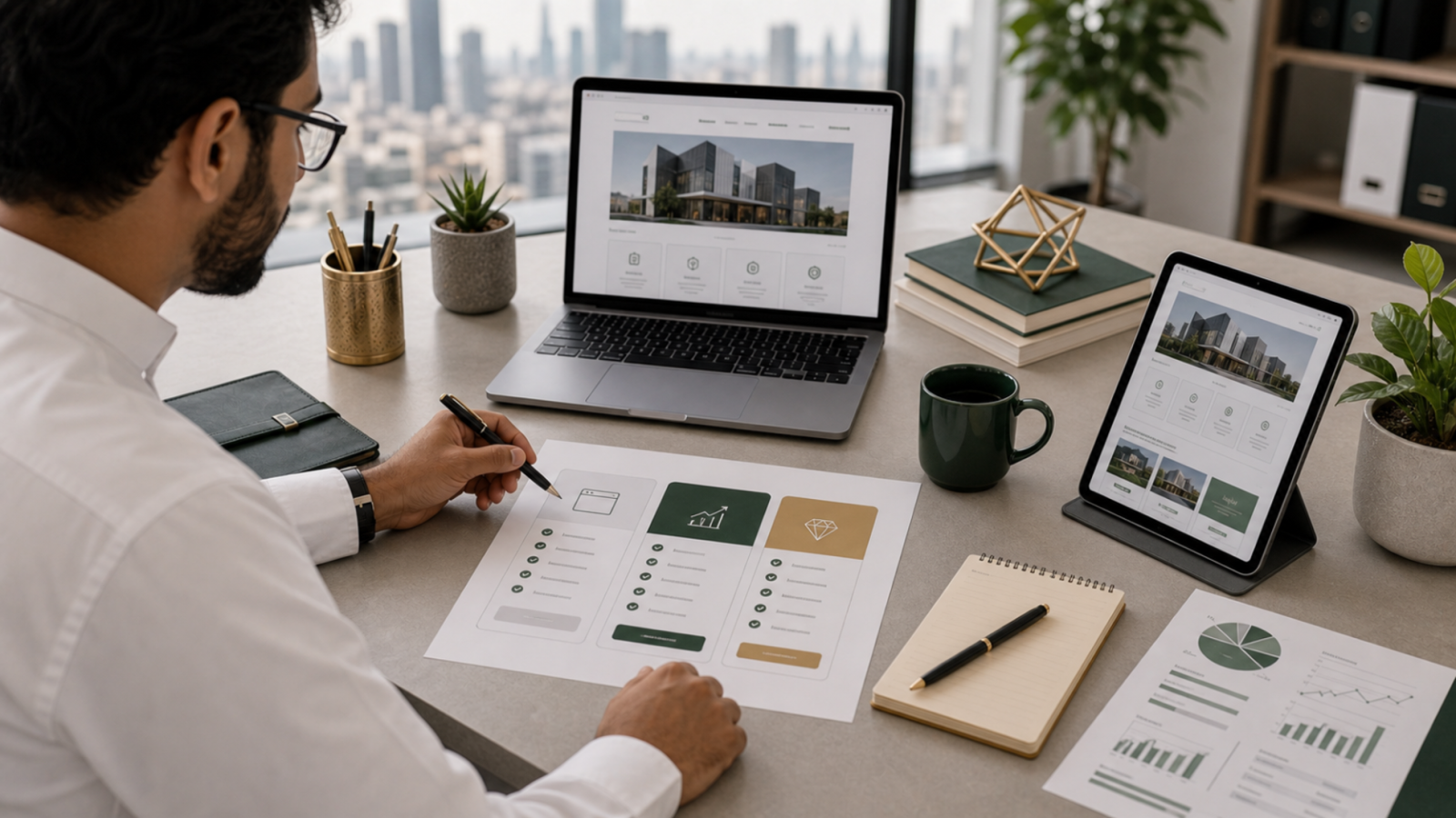 مقارنة أسعار تصميم المواقع في السعودية حسب باقات التنفيذ