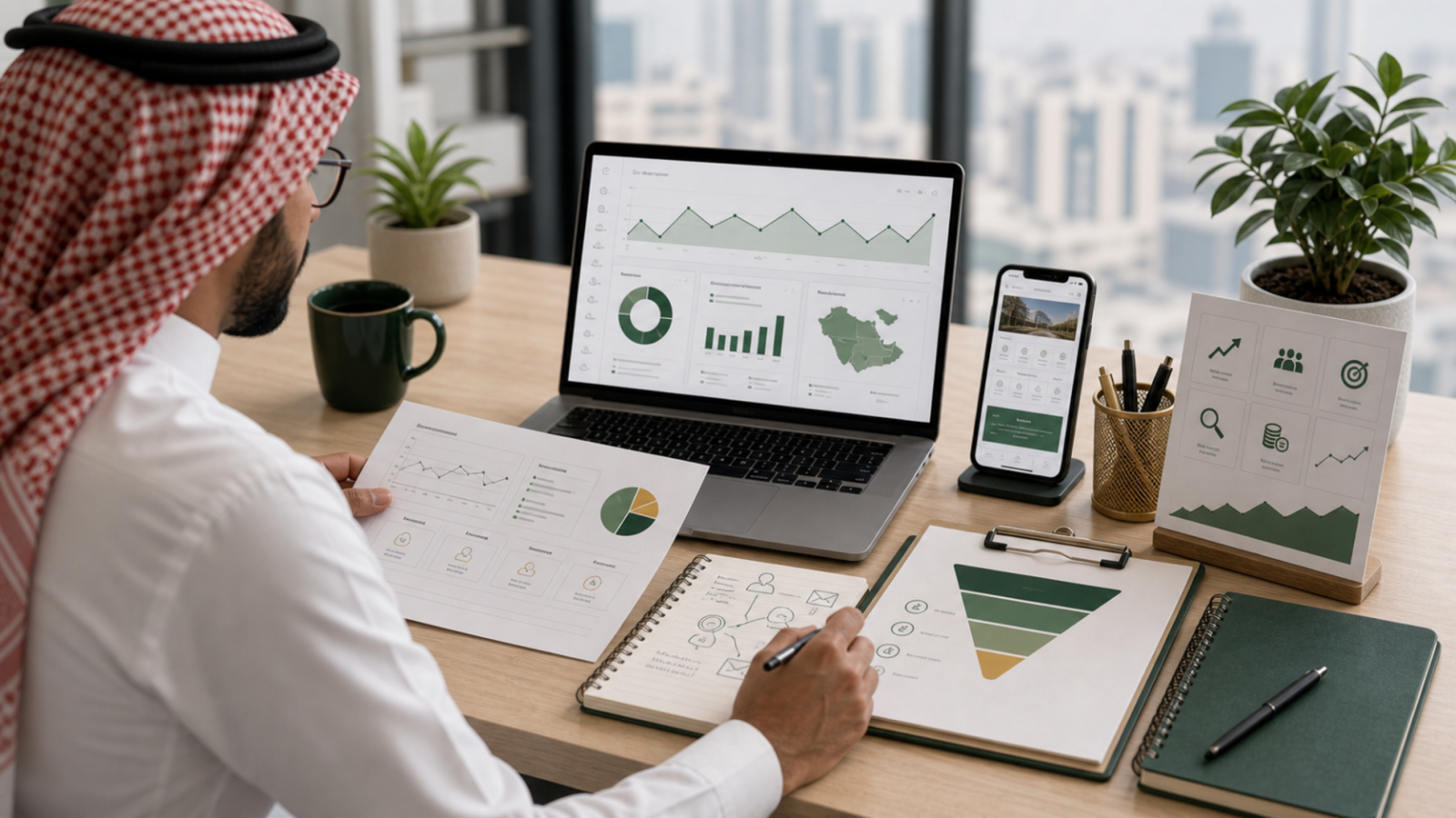 متابعة العائد بعد إطلاق موقع تصميم مواقع في السعودية