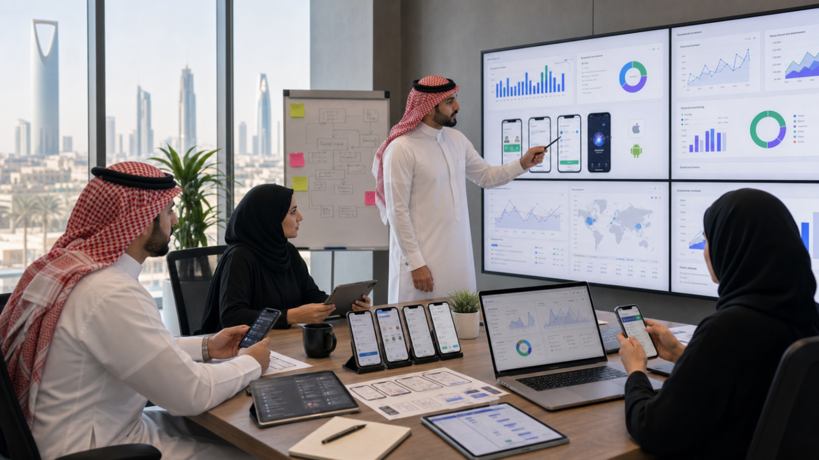 اختبار تطبيق الجوال ومتابعة التحليلات