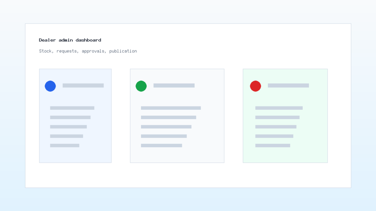 tableau de bord pour stock automobile demandes clients et validation interne